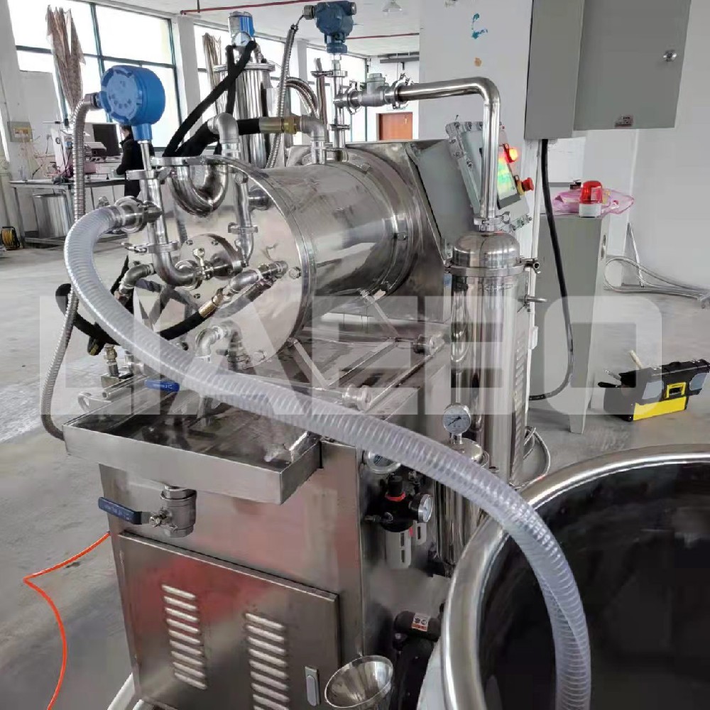 浙江某染料企業(yè)25L納米砂磨機調(diào)試成功