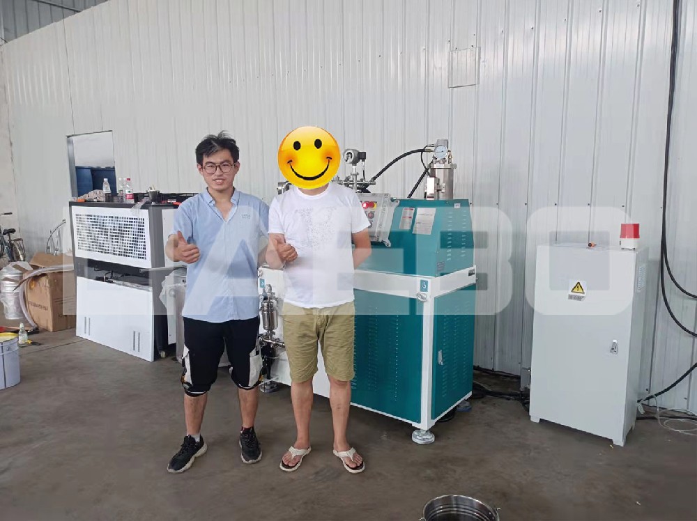 河南某新材料企業(yè)30L納米砂磨機調(diào)試成功
