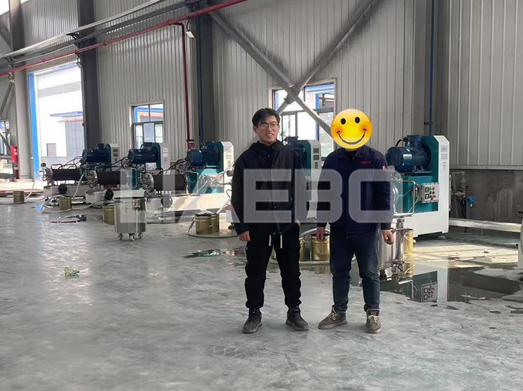 四川某有限公司50L高端棒塊式納米臥式砂磨機?調(diào)試成功